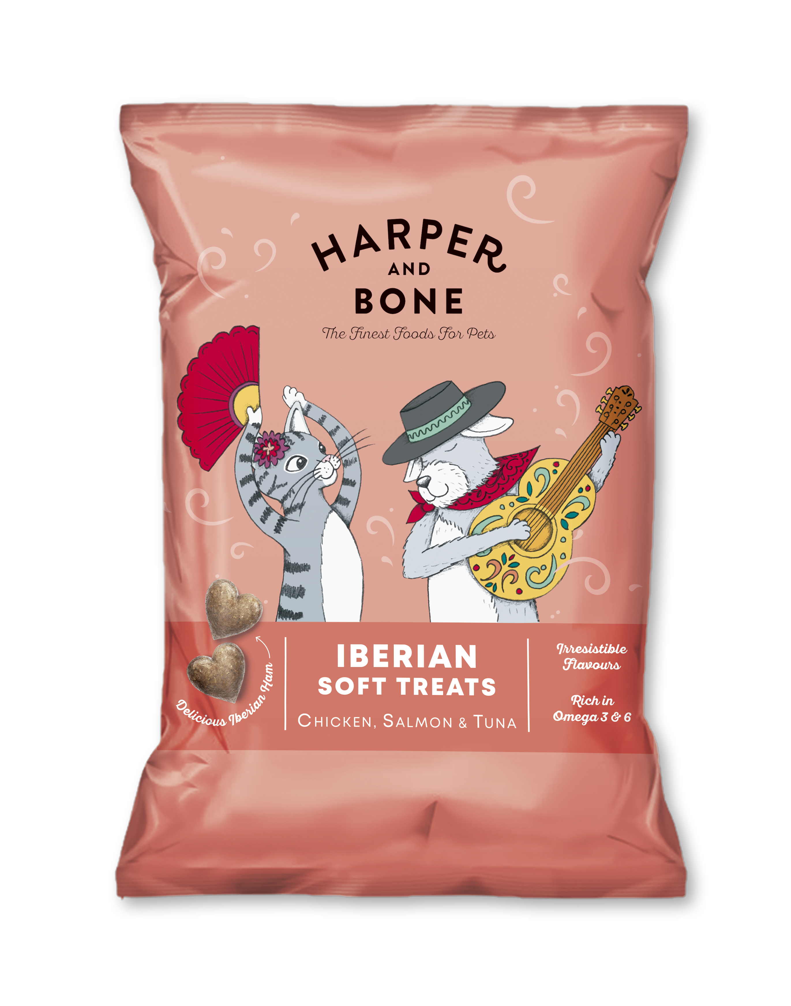 Harper & Bone Iberico Softies med Kylling, Laks og Tun - 90 g