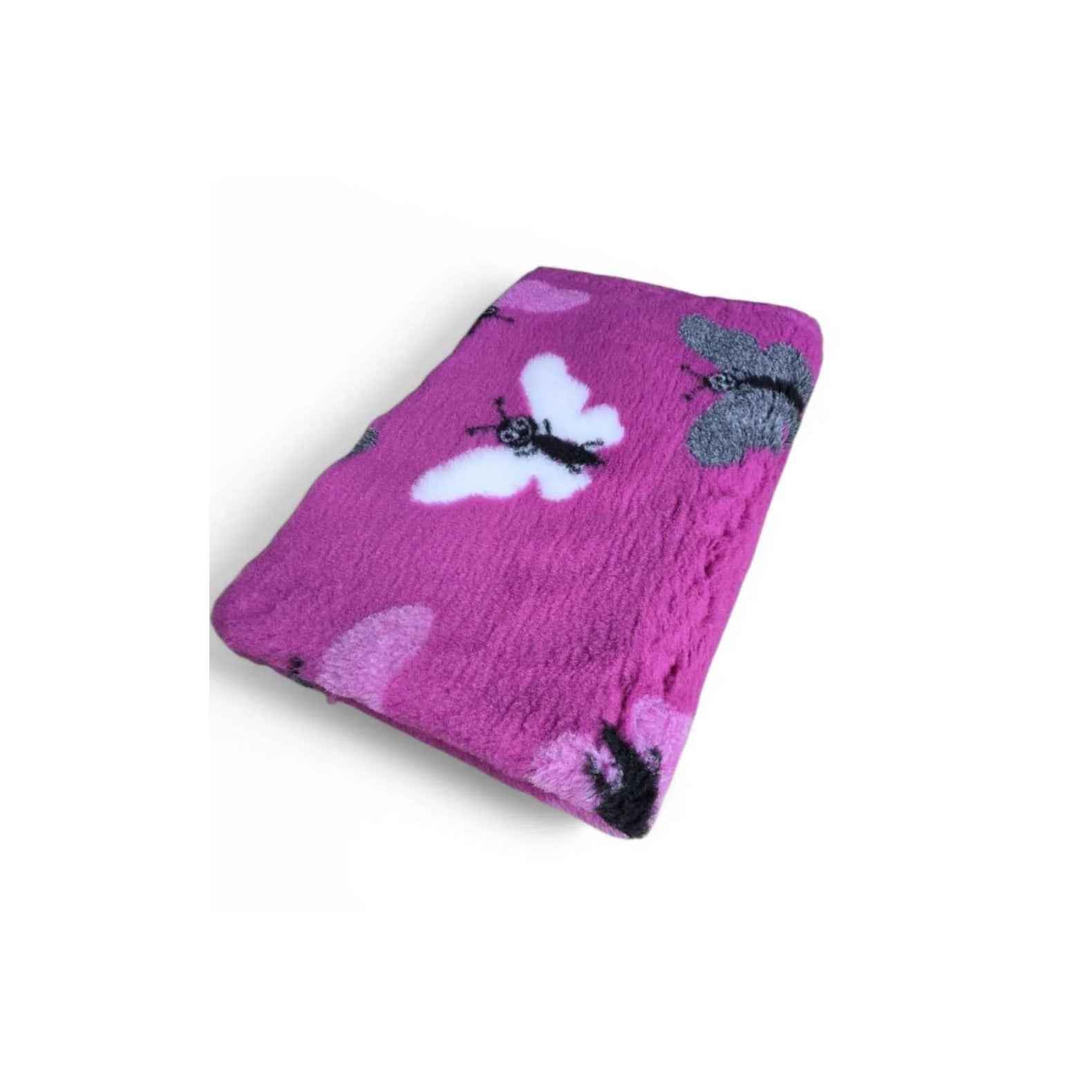 Vetbed 80x100cm - Pink m. Sommerfugl