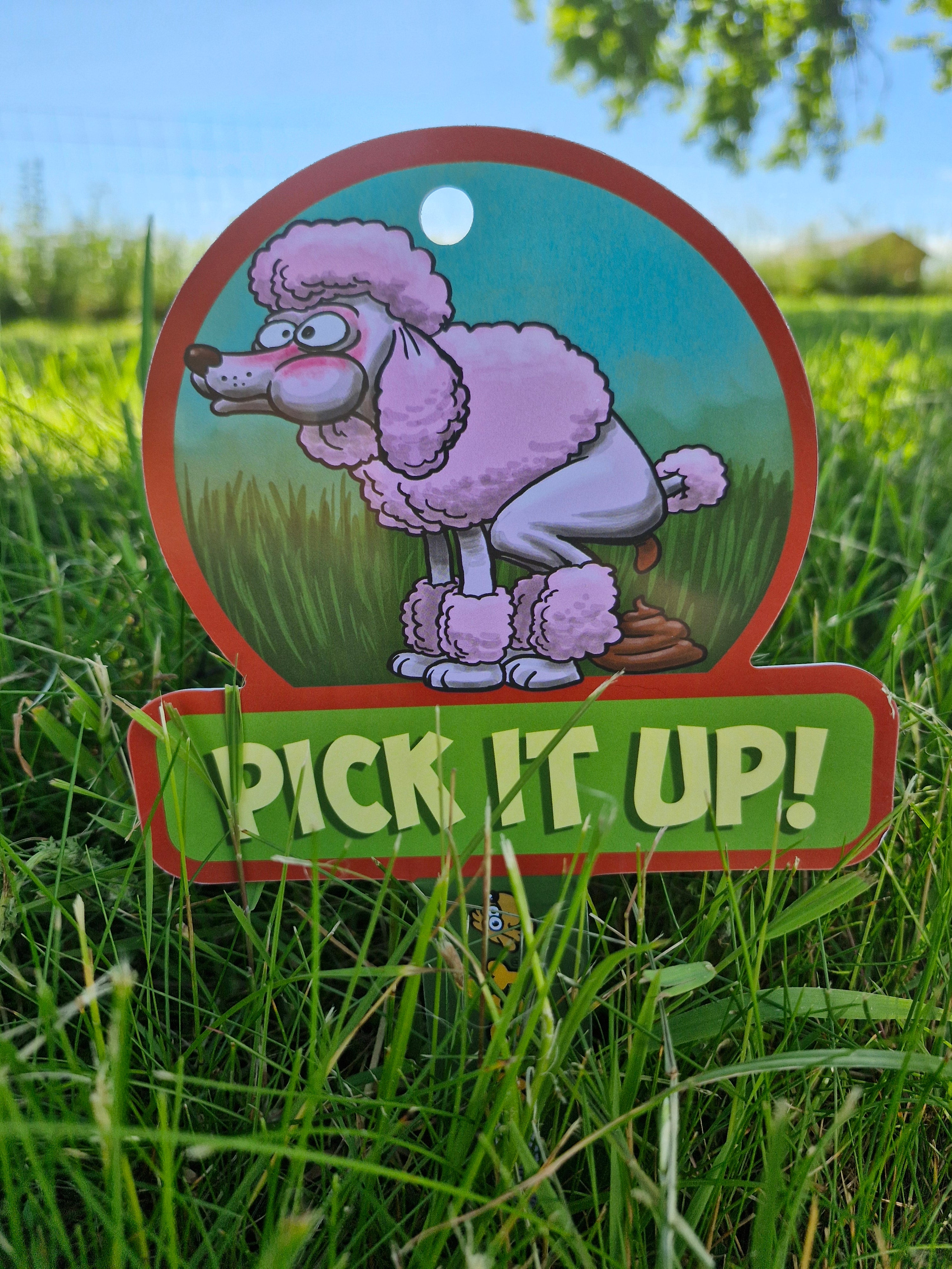 Waggy Hundeskilt – Puddel » NO SHIT«